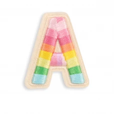Autocollant sticker pour téléphone/tablette/ordinateur brodé en 3D - Lettre A