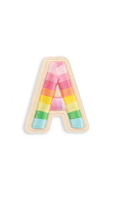 Autocollant sticker pour t&eacute;l&eacute;phone/tablette/ordinateur brod&eacute; en 3D - Lettre A