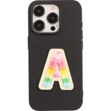 Autocollant sticker pour téléphone/tablette/ordinateur brodé en 3D - Lettre A