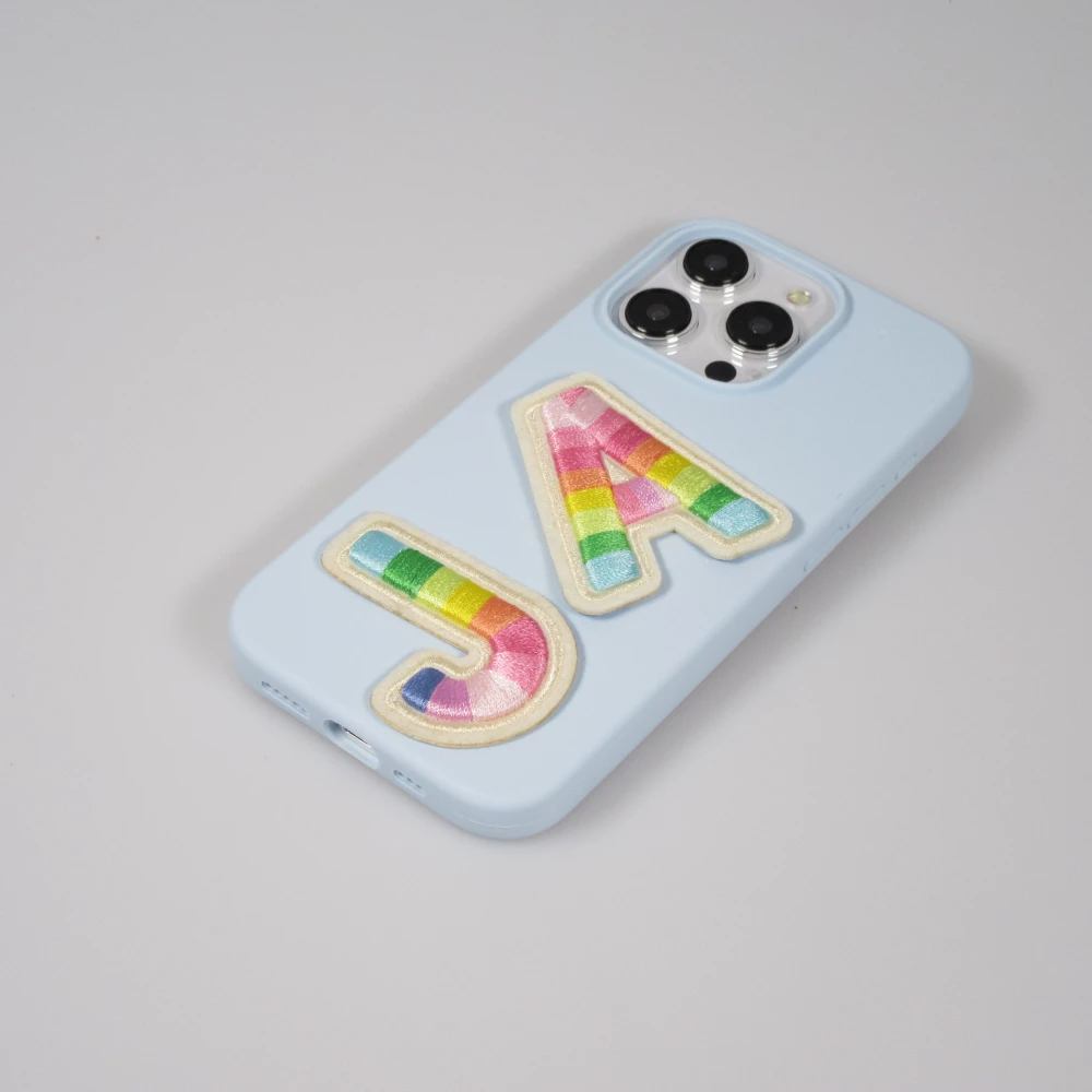 Autocollant sticker pour téléphone/tablette/ordinateur brodé en 3D - Lettre A