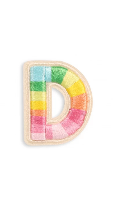 Autocollant sticker pour t&eacute;l&eacute;phone/tablette/ordinateur brod&eacute; en 3D - Lettre D