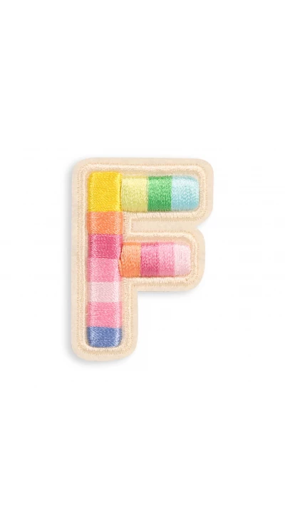 Autocollant sticker pour t&eacute;l&eacute;phone/tablette/ordinateur brod&eacute; en 3D - Lettre F