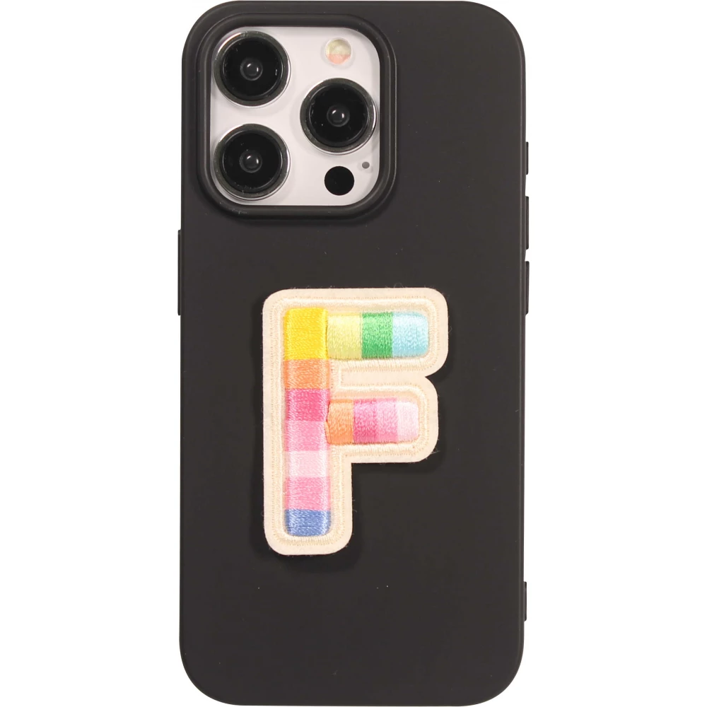 Autocollant sticker pour téléphone/tablette/ordinateur brodé en 3D - Lettre F