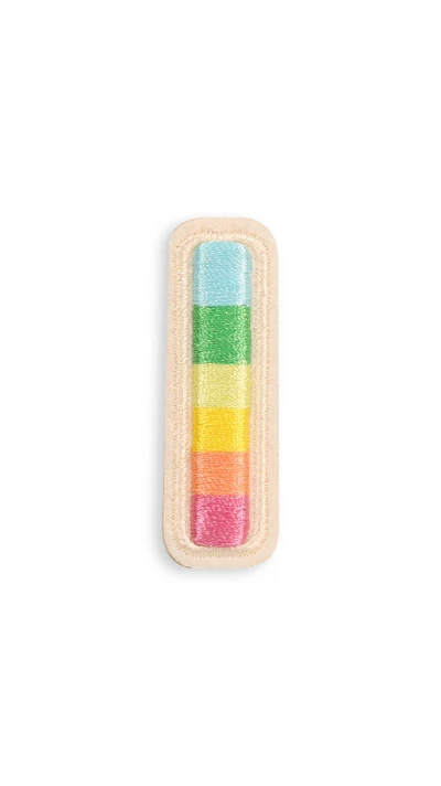 Autocollant sticker pour t&eacute;l&eacute;phone/tablette/ordinateur brod&eacute; en 3D - Lettre I