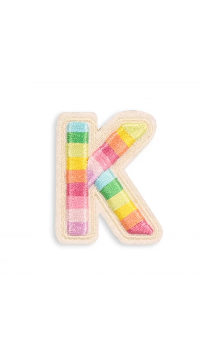 Autocollant sticker pour t&eacute;l&eacute;phone/tablette/ordinateur brod&eacute; en 3D - Lettre K