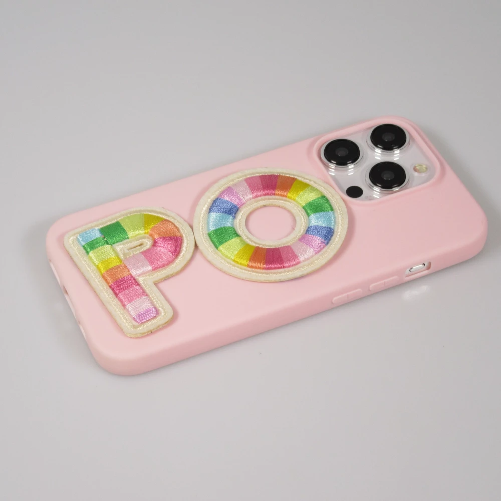 Sticker Aufkleber für Handy/Tablet/Computer 3D gestickt - Lettre K