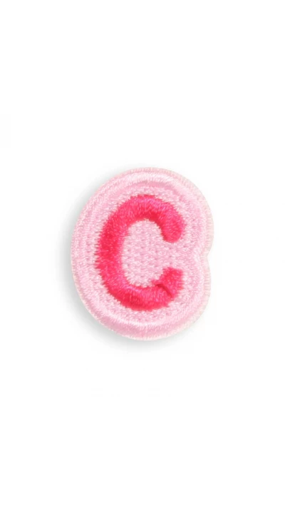 Autocollant sticker pour t&eacute;l&eacute;phone/tablette/ordinateur brod&eacute; en 3D - Lettre Mini C