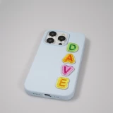 Autocollant sticker pour téléphone/tablette/ordinateur brodé en 3D - Lettre Mini I