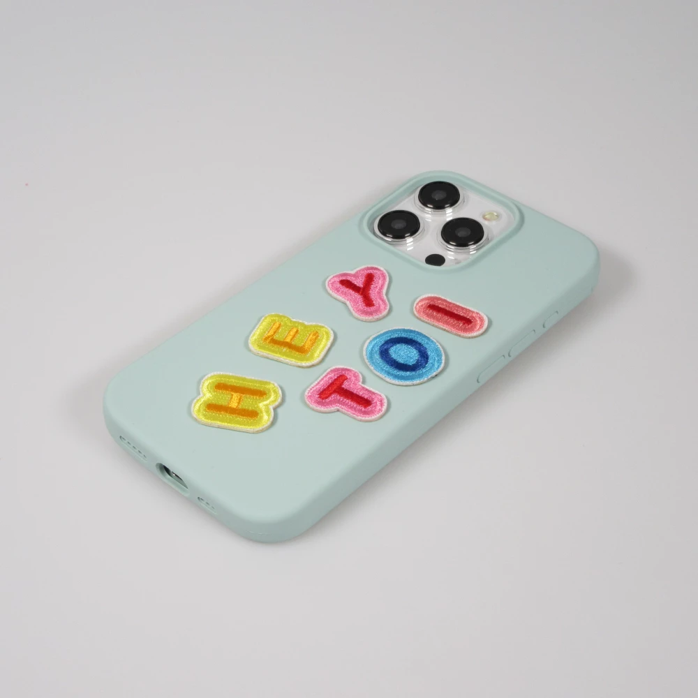 Autocollant sticker pour téléphone/tablette/ordinateur brodé en 3D - Lettre Mini I