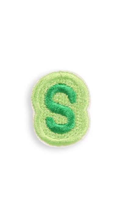 Autocollant sticker pour t&eacute;l&eacute;phone/tablette/ordinateur brod&eacute; en 3D - Lettre Mini S