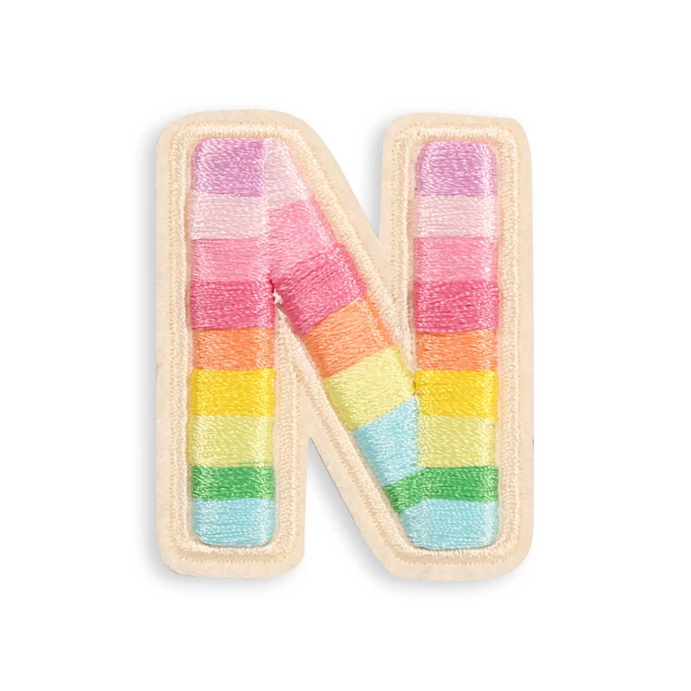 Autocollant sticker pour téléphone/tablette/ordinateur brodé en 3D - Lettre N