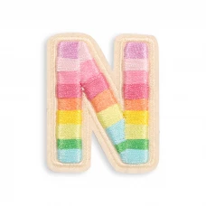 Autocollant sticker pour téléphone/tablette/ordinateur brodé en 3D - Lettre N
