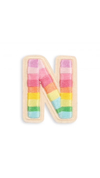 Autocollant sticker pour t&eacute;l&eacute;phone/tablette/ordinateur brod&eacute; en 3D - Lettre N