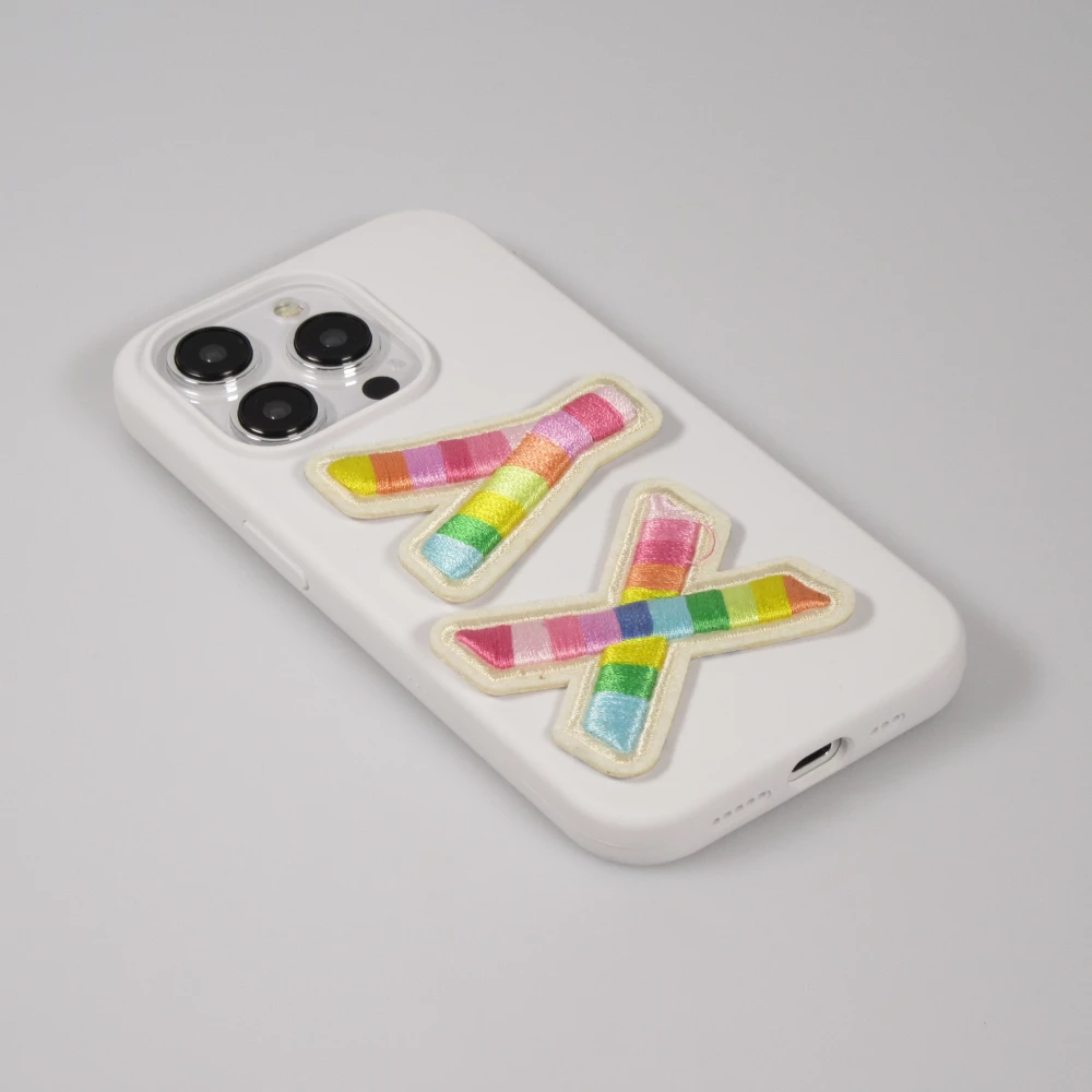 Autocollant sticker pour téléphone/tablette/ordinateur brodé en 3D - Lettre N