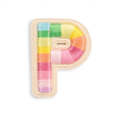 Sticker Aufkleber f&uuml;r Handy/Tablet/Computer 3D gestickt - Lettre P