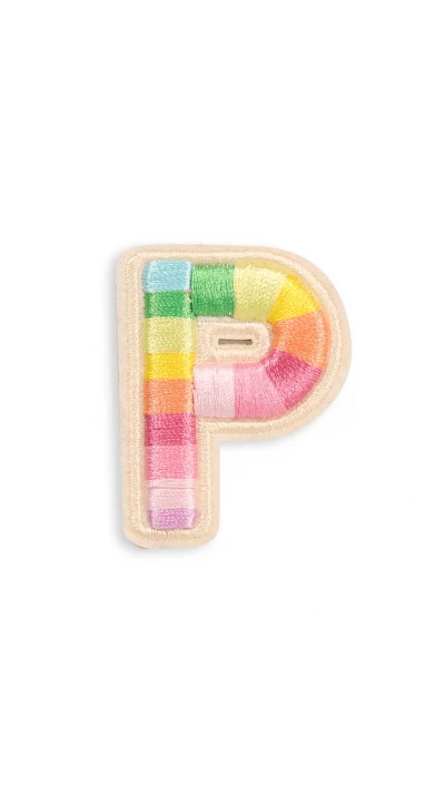 Autocollant sticker pour t&eacute;l&eacute;phone/tablette/ordinateur brod&eacute; en 3D - Lettre P