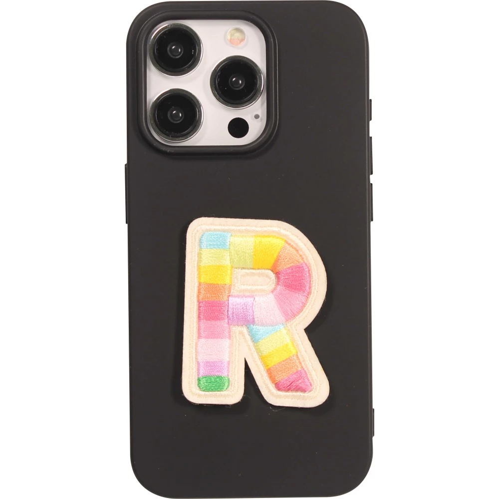 Autocollant sticker pour téléphone/tablette/ordinateur brodé en 3D - Lettre R