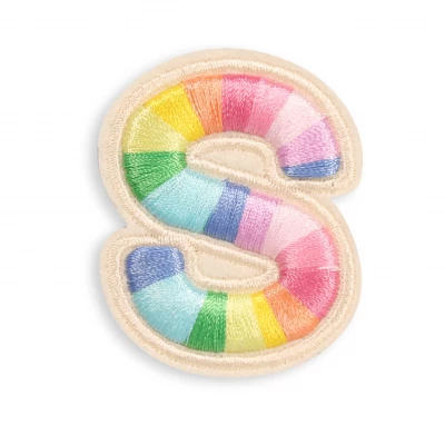 Autocollant sticker pour t&eacute;l&eacute;phone/tablette/ordinateur brod&eacute; en 3D - Lettre S