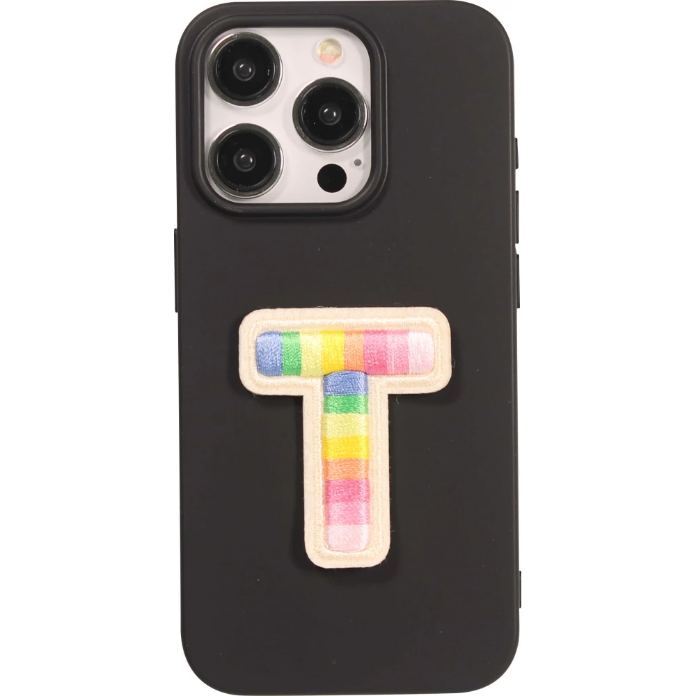 Sticker Aufkleber für Handy/Tablet/Computer 3D gestickt - Lettre T