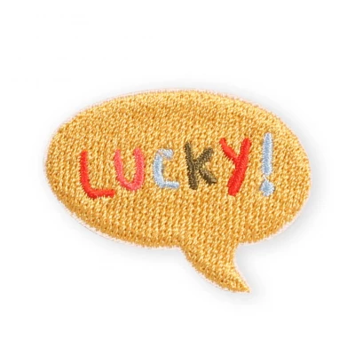 Autocollant sticker pour t&eacute;l&eacute;phone/tablette/ordinateur brod&eacute; en 3D - Lucky