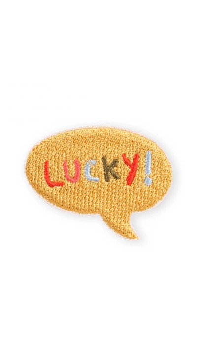 Autocollant sticker pour t&eacute;l&eacute;phone/tablette/ordinateur brod&eacute; en 3D - Lucky