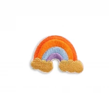 Autocollant sticker pour téléphone/tablette/ordinateur brodé en 3D - Rainbow Cloud
