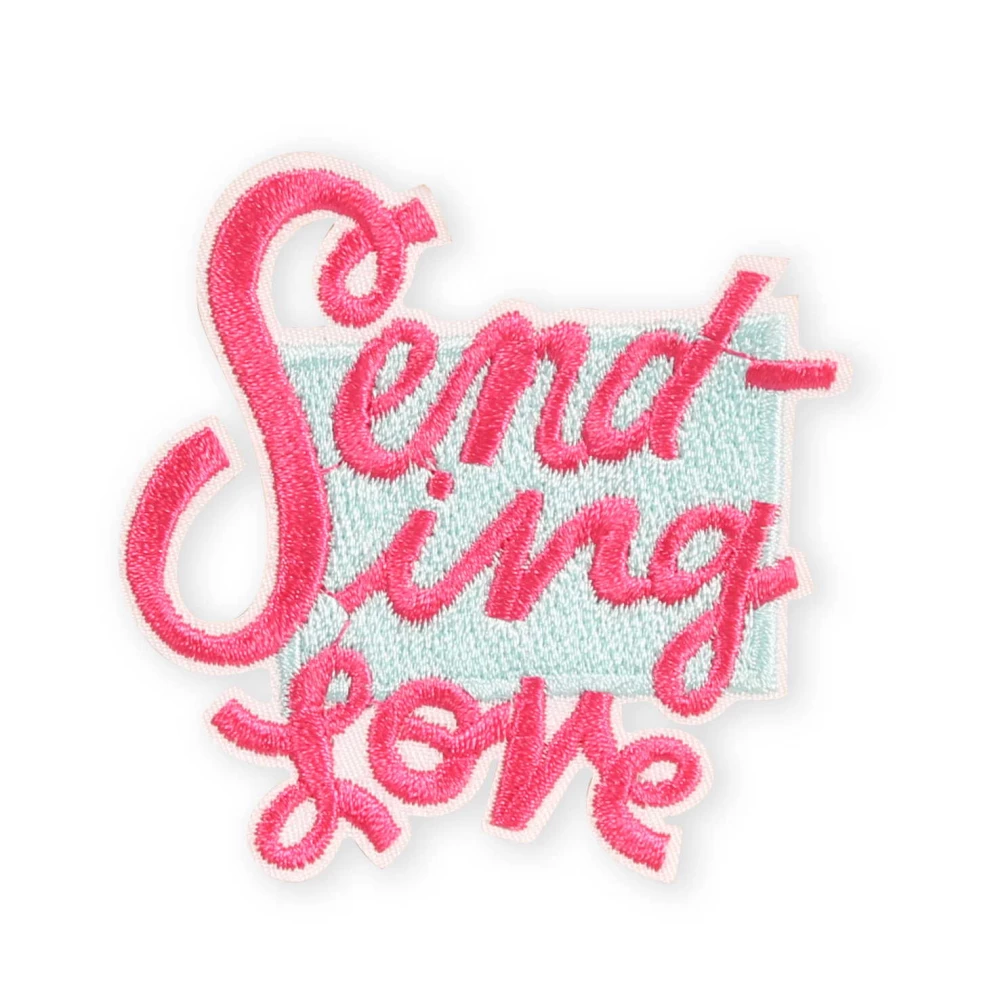 Autocollant sticker pour téléphone/tablette/ordinateur brodé en 3D - Sending love