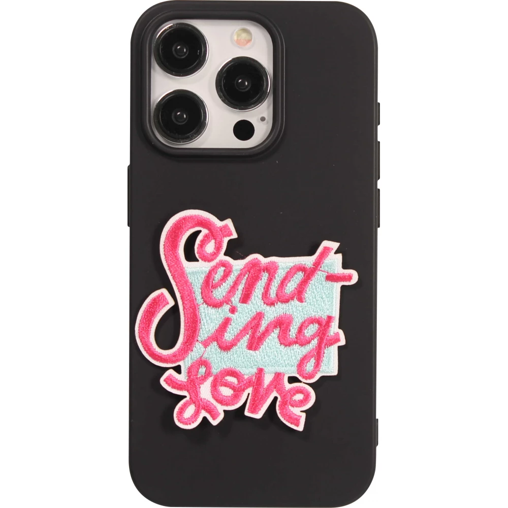 Autocollant sticker pour téléphone/tablette/ordinateur brodé en 3D - Sending love