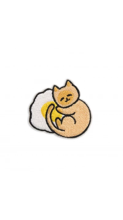 Autocollant sticker pour t&eacute;l&eacute;phone/tablette/ordinateur brod&eacute; en 3D - Sleeping Cat on Cloud
