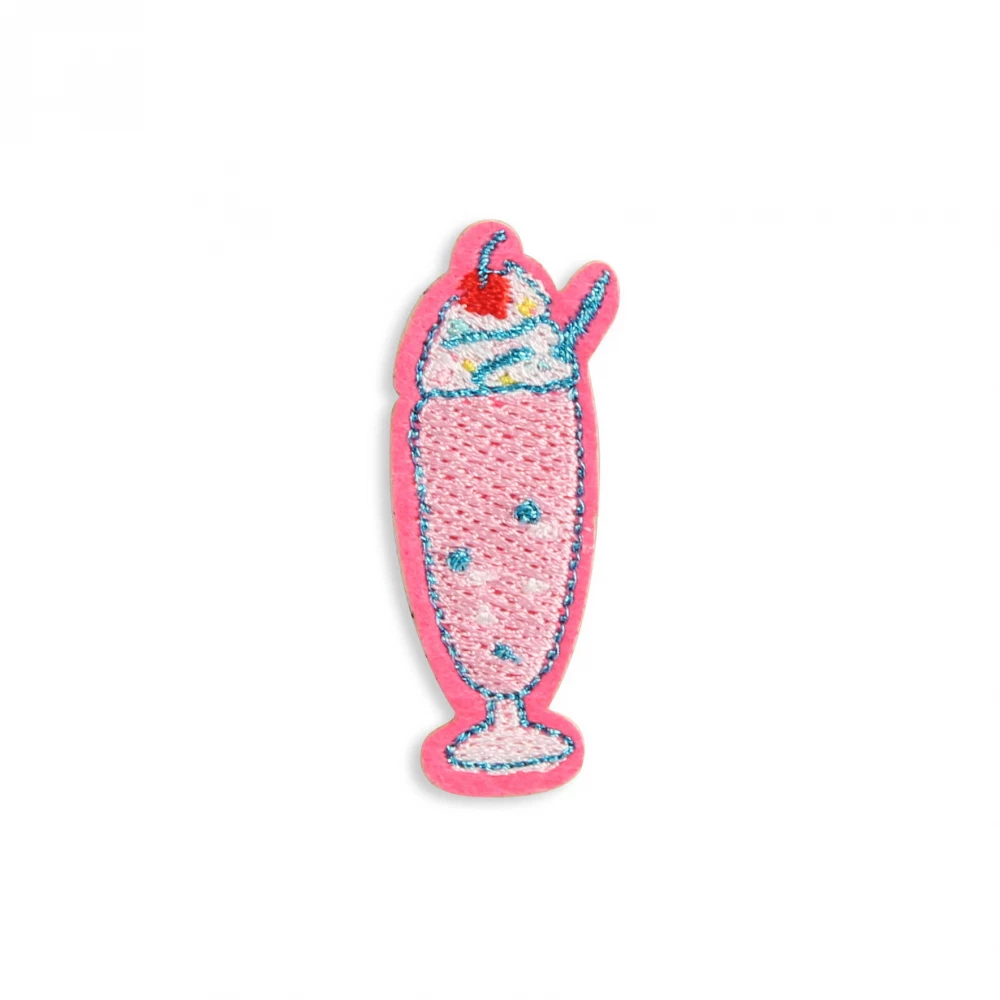 Sticker Aufkleber für Handy/Tablet/Computer 3D gestickt - Strawberry Ice Cream Drink