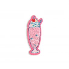 Sticker Aufkleber für Handy/Tablet/Computer 3D gestickt - Strawberry Ice Cream Drink