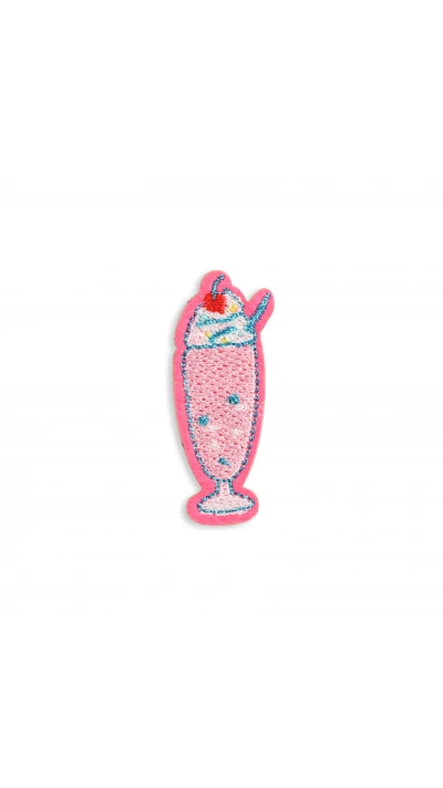 Autocollant sticker pour t&eacute;l&eacute;phone/tablette/ordinateur brod&eacute; en 3D - Strawberry Ice Cream Drink