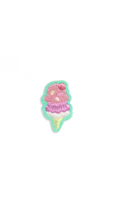 Autocollant sticker pour t&eacute;l&eacute;phone/tablette/ordinateur brod&eacute; en 3D - Strawberry Icecream