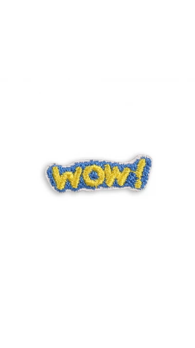 Autocollant sticker pour t&eacute;l&eacute;phone/tablette/ordinateur brod&eacute; en 3D - WOW! Sticker