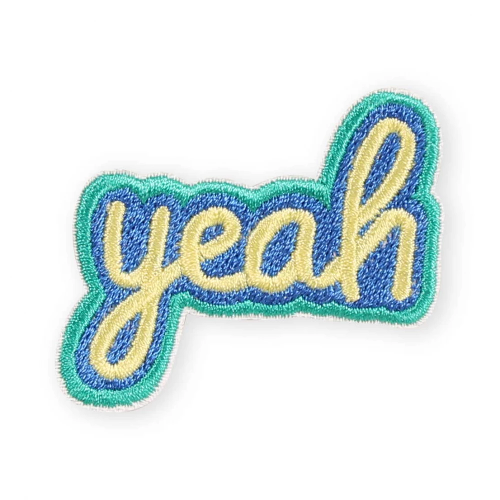 Autocollant sticker pour téléphone/tablette/ordinateur brodé en 3D - Yeah