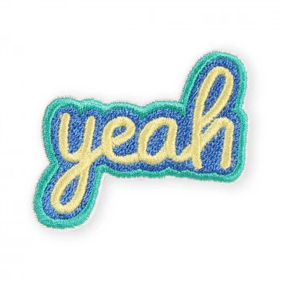 Autocollant sticker pour t&eacute;l&eacute;phone/tablette/ordinateur brod&eacute; en 3D - Yeah
