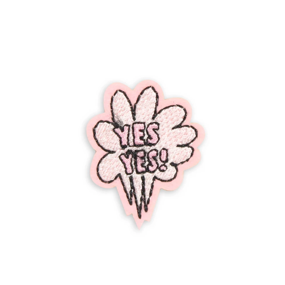 Autocollant sticker pour téléphone/tablette/ordinateur brodé en 3D - Yes yes !