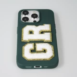 Sticker Aufkleber für Handy/Tablet/Computer 3D gestickt Weiss - Buchstabe F