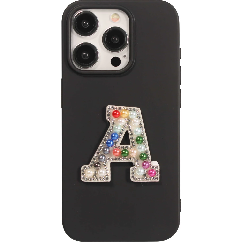 Sticker Aufkleber für Handy/Tablet/Computer 3D Pearls Regenbogen - Buchstabe A