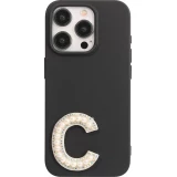 Sticker Aufkleber für Handy/Tablet/Computer 3D Pearls weiss - Buchstabe C