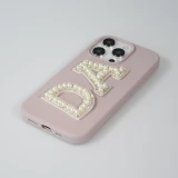 Sticker Aufkleber für Handy/Tablet/Computer 3D Pearls weiss - Buchstabe C