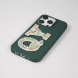 Autocollant sticker pour téléphone/tablette/ordinateur brodé en 3D pearls multi color - Lettre E