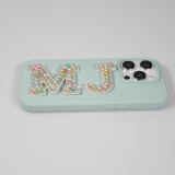 Autocollant sticker pour téléphone/tablette/ordinateur brodé en 3D pearls multi color - Lettre O