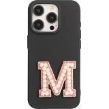 Sticker Aufkleber für Handy/Tablet/Computer 3D Pearls Rosa - Buchstabe M