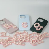 Sticker Aufkleber für Handy/Tablet/Computer 3D Pearls Rosa - Buchstabe P