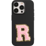 Autocollant sticker pour téléphone/tablette/ordinateur brodé en 3D rose clair - Lettre R