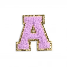 Sticker Aufkleber für Handy/Tablet/Computer 3D gestickt Violett - Buchstabe A