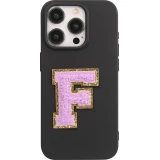 Sticker Aufkleber für Handy/Tablet/Computer 3D gestickt Violett - Buchstabe F