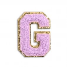 Sticker Aufkleber für Handy/Tablet/Computer 3D gestickt Violett - Buchstabe G