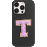 Sticker Aufkleber für Handy/Tablet/Computer 3D gestickt Violett - Buchstabe T